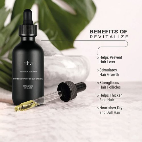 Rthvi Revitalize Scalp Oil – Nourishing herbal oil with Rosemary, Amla, Nettle, Peppermint, Bhringraj, Argan & Castor Oil for Stronger, Healthier-Looking Hair – 2oz