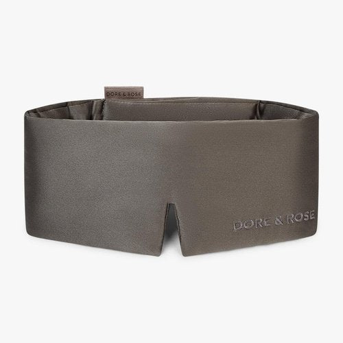 Dore & Rose Deep Sleep Mask Light Blocking, 23 Momme Mulberry Silk Eye Mask, Ultra Soft, Adjustable - Travel Sleeping Mask for Men & Women - Charcoal