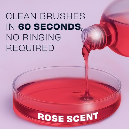Original Rose Makeup Brush Cleaner - Quick-Drying Rinse-Free Formula for Professional Cleaning | 16 oz