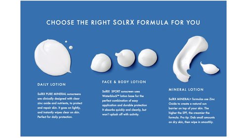 SolRX Pure Mineral SPF 50+ Sunscreen - 3.4oz Zinc Oxide Sunscreen with Vitamin E, Reef Safe, Daily Use for Face and Body