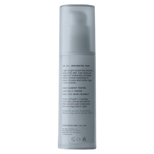 Versed Water Rush Intensive Hydrating Serum - Hyaluronic Acid Serums for Face with Vitamin B5 - Lightweight Face Serum for Dry Skin - Sensitive Skin-Approved & Clinially Tested (1 fl oz)