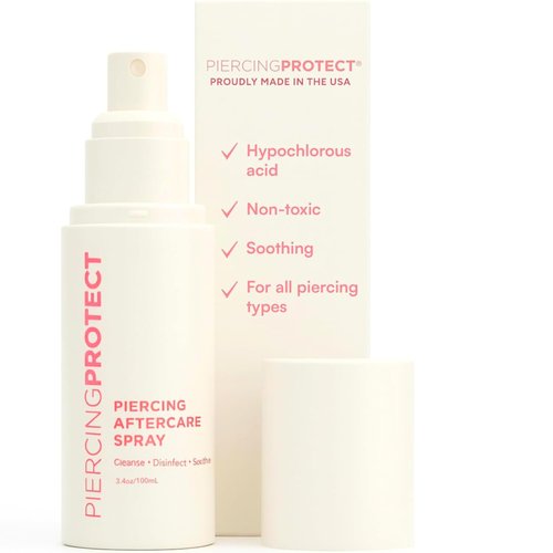 Piercing Aftercare Spray Hypochlorous | Non-Toxic Ear Piercing Cleaner with No Alcohol | for Sensitive Skin, Soothe & Protect PiercingProtect®