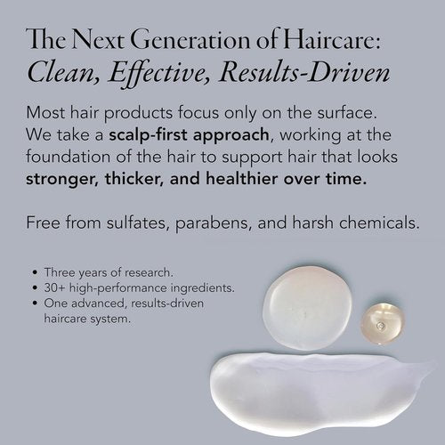 Caldera + Lab Hair Care System for Men - Sulfate-Free Shampoo, Conditioner & Scalp Serum | Fuller, Stronger Hair | Gift-Ready Set