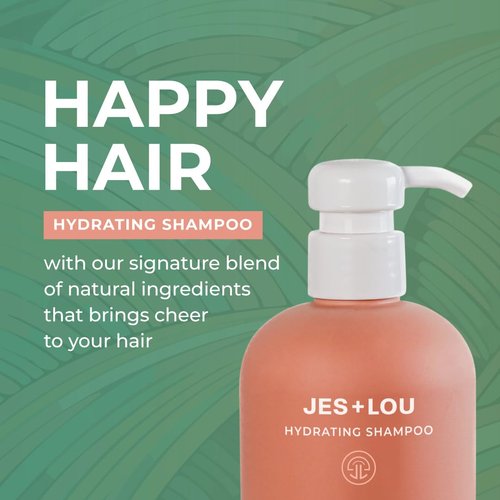 JES+LOU Hydrating Shampoo - Sulfate Free, Paraben Free Formula for Dry/Damaged Hair | 10 oz