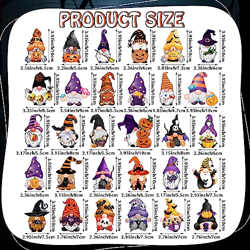 Halloween Gnome Refrigerator Magnets Set - Spooky Car & Kitchen Decor, 30 Pieces
