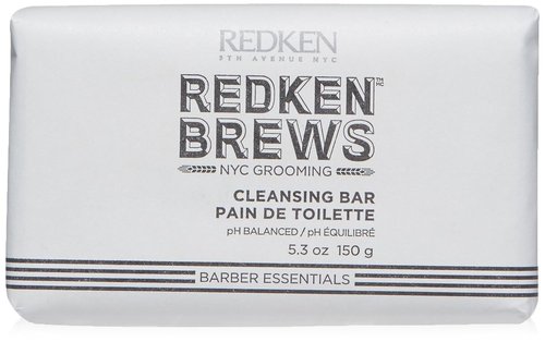 Redken Brews Men's Cleanse Bar - Multi-Purpose Soap for Face & Body, Moisturizing & Fresh Scent, 5.3 Fl Oz
