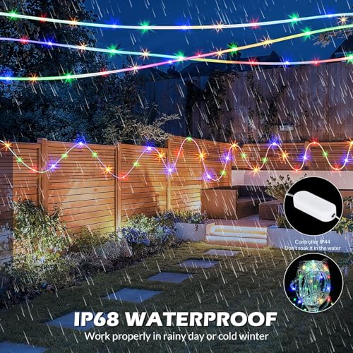 SURLED 99FT Outdoor Rope Lights with 300 LEDs, 16 Color Changing, Waterproof IP68, Remote Control