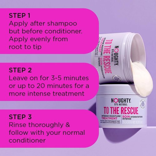 Noughty Hair Treatment Mask - 97% Natural Hydrating Formula for Dry, Frizzy Hair | 10 fl. oz.