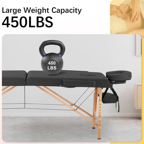 FDW Massage Bed Portable Massage Table 24 inch Wide Lash Bed 2 Folding Height Adjustable Spa Tables Foldable with Non-Woven Bag for Spa Footmassage Facial CareSpa Tattoo