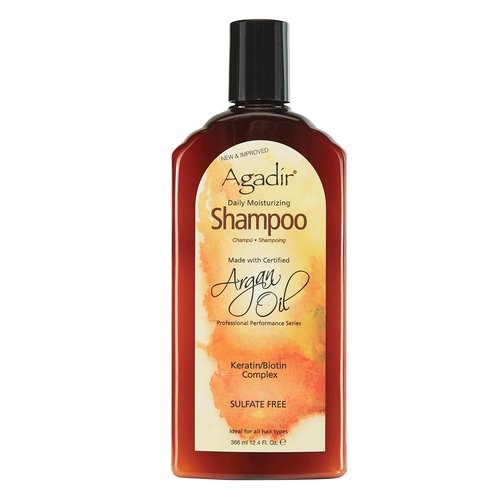 Agadir Daily Moisturizing Shampoo - Hydrating Formula for All Hair Types | 12.4 oz