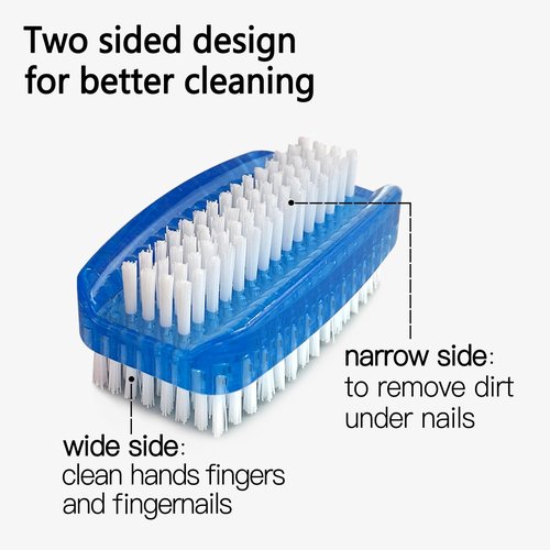 Nail Brush for Cleaning Fingernails Hand Fingernail Scrub Brush Two Sided Soft Stiff Bristles Scrubber Brushes for Cleaning Hand and under Nails,4 PCS