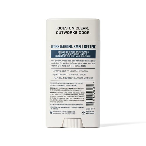 Duke Cannon Midnight Swim Aluminum-Free Deodorant for Men - Air Defense, Sandalwood + Lavender Scent, 3 oz – Long-Lasting, Clear Glide, Skin-Soothing Formula