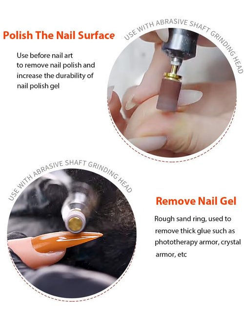 Nail Drill Bits Sanding Bands for Nail Drill, Lumcrissy Sanding Band with Storage Box,Include 250 Superfine Grinding Wheel Sand Bands and 3 Pieces Mandrel for Most Size 3/32" Nail Drill