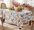 Newbridge Blue Pumpkin Thanksgiving Vinyl Tablecloth 52 x 70 Inch Rectangular - Hampstead Farm Variation