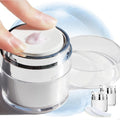 Airless Pump Jar - Refillable Travel Size Containers for Toiletries, Leak Proof Vacuum Lotion Dispenser for Moisturizer, Cream & Skincare, TSA Approved Travel Bottles Set (15/30/50ml)