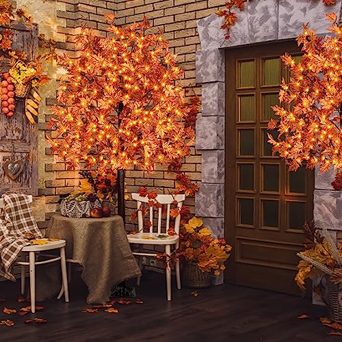 7FT 170 LED Lighted Maple Tree - Autumn Thanksgiving Decor with Remote - Variation of THIS listing
