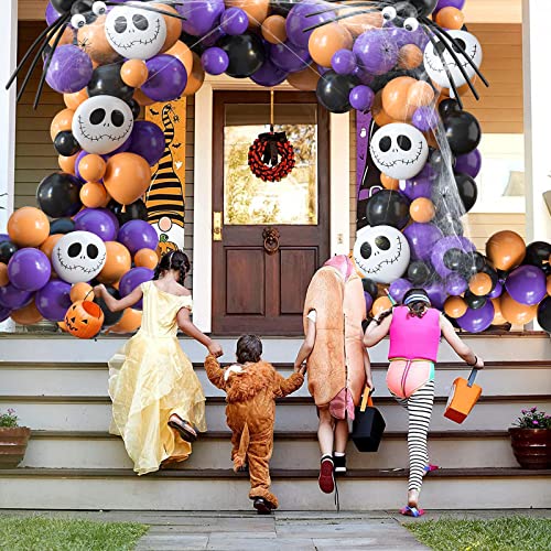 Black Halloween Balloons Garland Kit - 145pcs Party Decorations