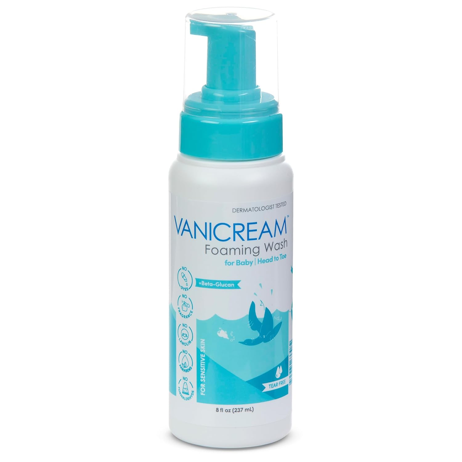 Vanicream Foaming Wash for Baby - Gentle Tear-Free Shampoo & Body Wash | 8 Oz, Moisturizing Formula for Sensitive Skin