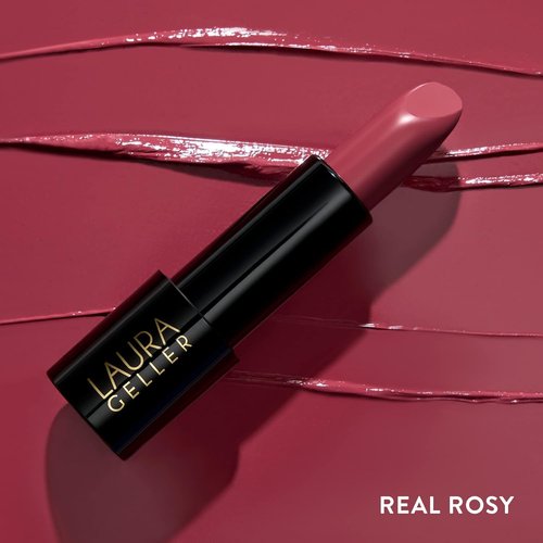 Laura Geller New York Modern Classic Lipstick - Real Rosy - Luxurious Cream Finish - Ultra-Rich Color