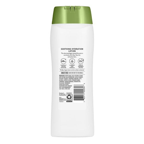 Suave Soothing Hydration Hand & Body Lotion With Aloe Vera Refreshes Dry Skin, Fast Absorbing, Intensive Moisturizing Cream For Women, Non Greasy, Allergen Free, 18 FL OZ, 6 Pack