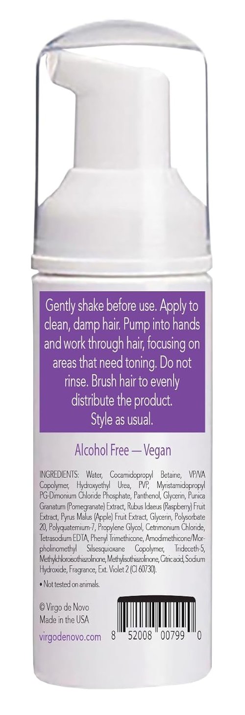 True Tone Purple Toning Foam - Brightens Blonde Hair & Eliminates Brassiness - 1.7 oz