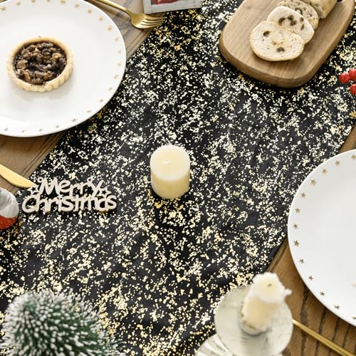 Black Dutch Fleece Table Runner 13x108 Inch Holiday Kitchen Decor