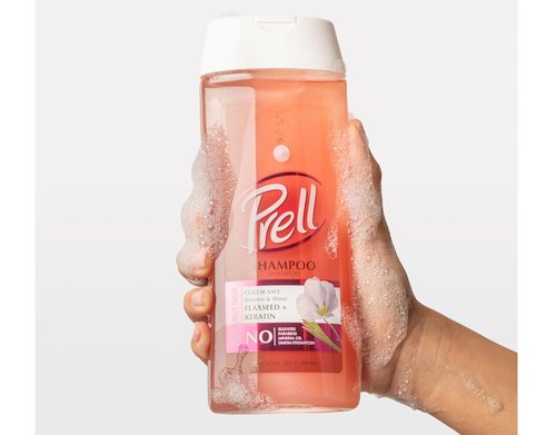 Prell Flaxseed + Keratin Shampoo - Color Safe Formula for Curly Hair | 13.5 fl. oz.