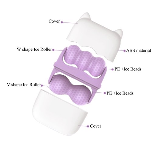 Ice Roller for Face and Eyes,Mothers Day Gifts for Mom Wife,2 in 1 Face Roller and Travel Case,Facial Skin Care Tools,Gifts for Her Women Mom Wife(Purple)