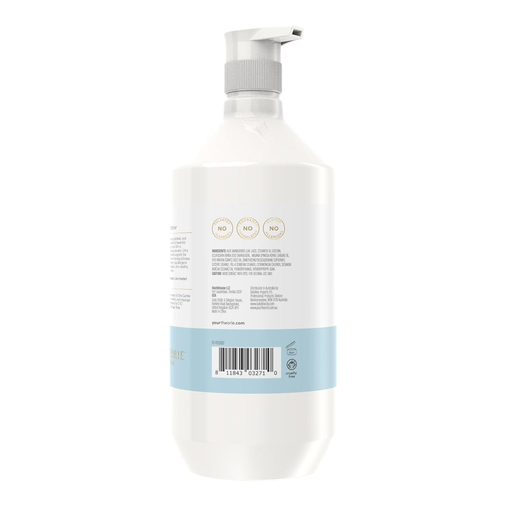Theorie Pure Collection Hypoallergenic Conditioner - Plant-Based & Vegan - Soothes Itchy Skin - 800mL Pump Bottle