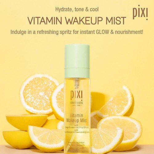 Pixi Vitamin-C Wakeup Mist - Refreshing Hydration Toner for Radiant Skin | 2.7 fl oz / 80ml