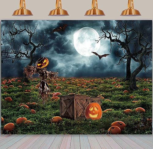 Halloween Photography Backdrop 7x5ft Spooky Pumpkin Party Banner