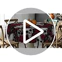 Halloween Gothic Skull Rose Round Tablecloth 70 Inches - Spooky Party Decor