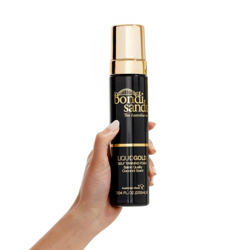 Bondi Sands Liquid Gold Self Tanning Foam - Lightweight Sunless Formula & Reusable Application Mitt