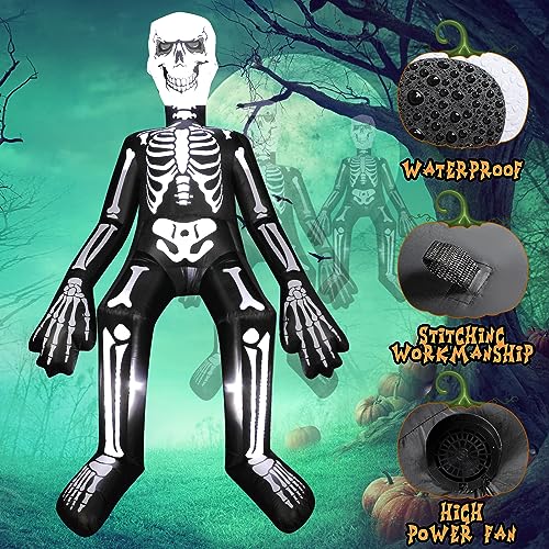Halloween Inflatable Archway with LED Lights and Skeleton - 11.8 ft, Variation of Skeleton