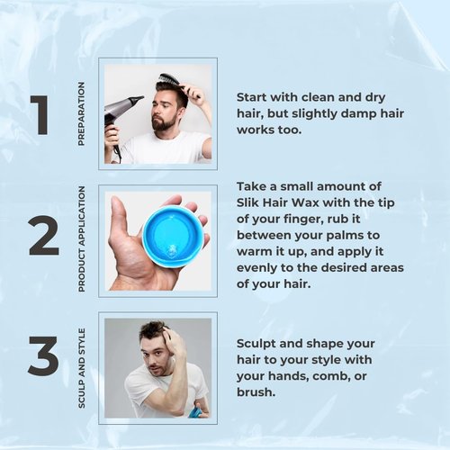 SLIK Aqua Wax Hair Styling Wax - Strong Hold & Frizz Control - Easy Wash Out for All Ages (140g / 4.9oz)