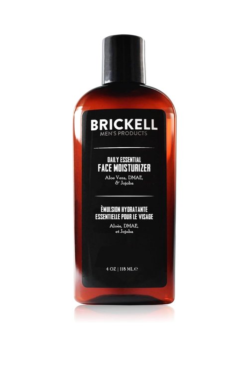 Brickell Men's Daily Essential Face Moisturizer - Natural & Organic Fast-Absorbing Lotion with Hyaluronic Acid | 4 Ounce