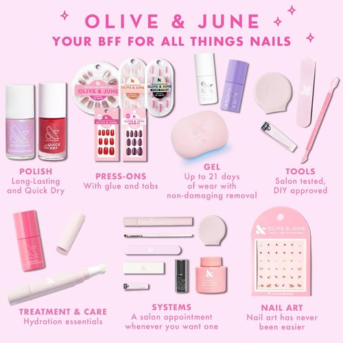 Olive & June Clean Up Brush | For Neat + Flawless At-Home Manicures | Erase Stray Polish & Perfect Edges | Rounded Flexible Tip | Vegan Bristles | Reusable & Durable