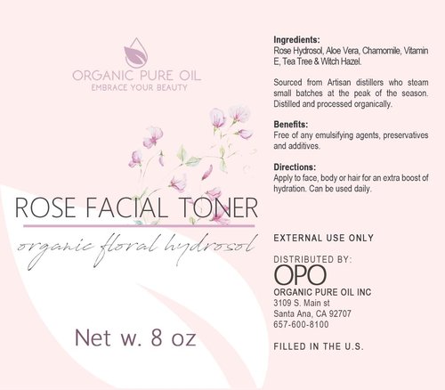 OPO Rose Water Facial Toner Spray - Hydrating & Rejuvenating Natural Bulgarian Rosewater with Aloe & Tea Tree | 8 oz