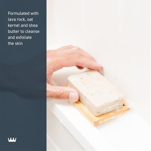 Cremo Exfoliating Body Bar for Men - Palo Santo Scent | Buffs, Cleanses & Hydrates Skin - 5oz