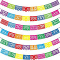 Multicolor Dia De Los Muertos Mexican Party Decorations - 6 PCS Papel Picado Banner Set