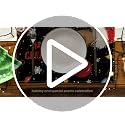 Christmas Placemats Set of 4 - Black 12x18 Inch Holiday Table Mats for Party & Kitchen Decor - Variation: Rectangular 4 Pcs
