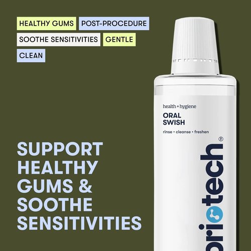 BRIOTECH Oral Swish Mouthwash - Hypochlorous Acid Formula for Gentle Oral Care | 17 fl oz (2 Pack)