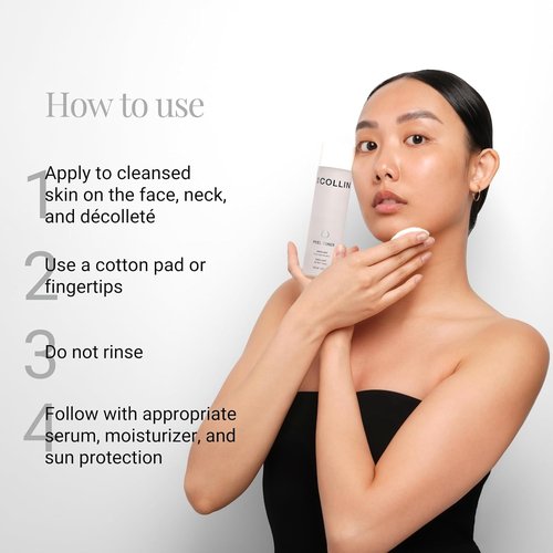 G.M. COLLIN Peel Toner Exfoliant - Daily AHA BHA PHA Salicylic Acid Toner for Pore Refinement & Hydration