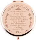 Sanamuo Daughter Gifts Compact Mirror for Daughter Gifts from Mom Dad, Birthday Gift for Daughter, Valentine's Day Graduation Wedding Anniversary (Rose Gold)