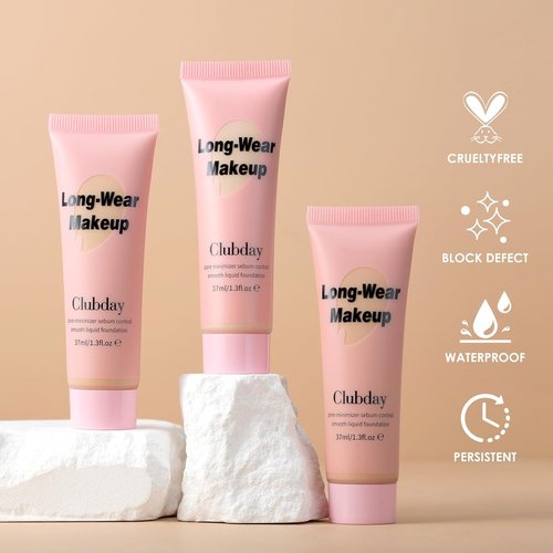 Regine Switzerland Long-Wear Liquid Foundation - Pore Minimizer & Sebum Control, Oil-Free Matte Finish, 37ml