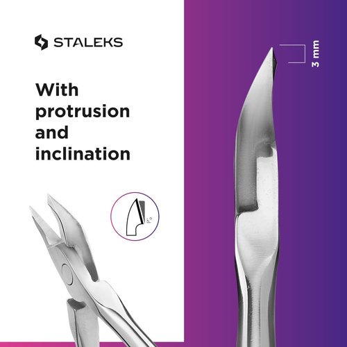 STALEKS PRO Expert 90 3mm Professional Cuticle Nippers – Stainless Steel Skin Nippers for Manicure