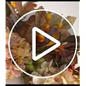 24-Inch Autumn Front Door Wreath with Hydrangea, Dalia and Pumpkins - Fall Decor