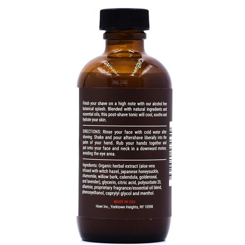 Taconic Shave Bay Rum Aftershave Splash - Alcohol-Free Men's Aftershave for Soothing & Hydrating - 4 oz Made in USA