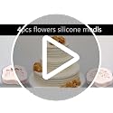Silicone Cake & Craft Molds Set - 4 Pcs Floral Fondant, Soap & Clay Molds