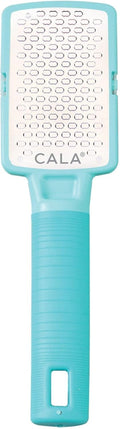 CALA Silky Glide Pro Callus Remover - Stainless Steel Micro-File for Wet/Dry Skin, Aqua Color, Comfortable Grip